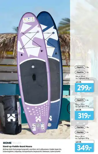 Aldi Süd Home Deluxe Stand Up Paddle Board Moana Angebot