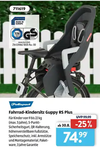 Aldi Süd Fahrrad Kindersitz Guppy RS Plus Angebot