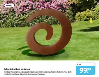 Aldi Süd Deko Objekt Rost im Garten Angebot