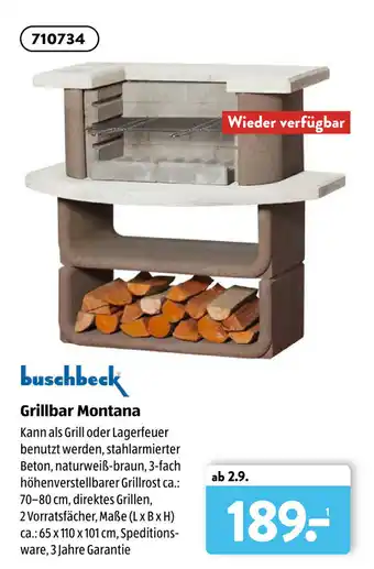 Aldi Süd Buschbeck Grillbar Montana Angebot