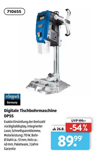 Aldi Süd Scheppach Digitale Tischbohrmaschine DP55 Angebot