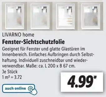 Lidl LIVARNO home Fenster-Sichtschutzfolie Angebot