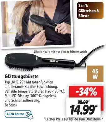 Lidl Glättungsbürste ,,RHC 29" Angebot