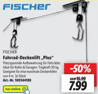 Lidl FISCHER Fahrrad-Deckenlift ,,Plus" Angebot