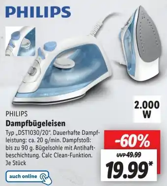 Lidl PHILIPS Dampfbügeleisen  ,,DST1030/20" Angebot