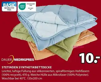 Jysk STETINDEN SYNTHETIKBETTDECKE Angebot
