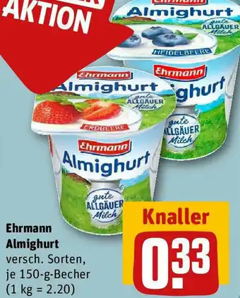 REWE Ehrmann Almighurt 150-g-Becher Angebot