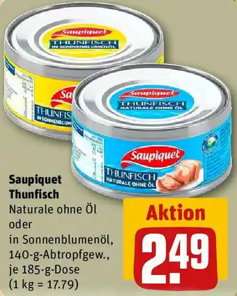 REWE Saupiquet Thunfisch 185-g-Dose Angebot