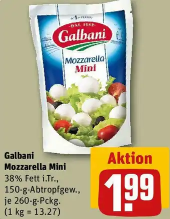 REWE Galbani Mozzarella Mini 260-g-Pckg. Angebot