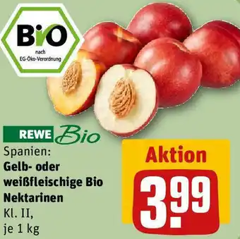 REWE Gelb- oder weißfleischige Bio Nektarinen 1 kg Angebot