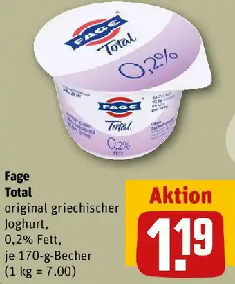 REWE Fage Total original griechischer Joghurt 170 g Becher Angebot