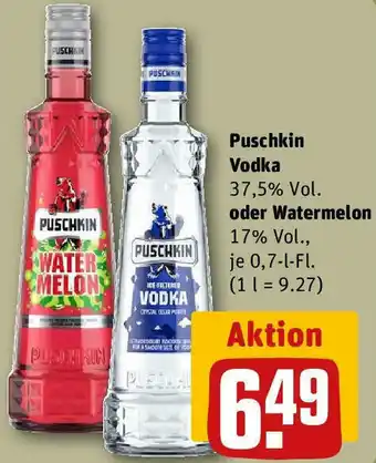 REWE Puschkin Vodka oder Watermelon 0,7 L-Fl. Angebot