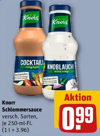 REWE Knorr Schlemmersauce 250-ml-Fl. Angebot