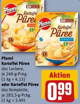 REWE Pfanni Kartoffel Püree das Lockere 240-g-Pckg. oder Kartoffel Püree das Komplette 283,5-g-Pckg. Angebot