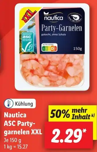 Lidl Nautica ASC Party-garnelen XXL 150 g Angebot