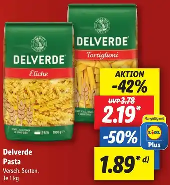 Lidl Delverde Pasta 1 kg Angebot