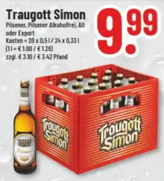 trinkgut Traugott Simon Pilsener, Pilsener Alkoholfrei, Alt oder Export 20*500/24*330ml Angebot