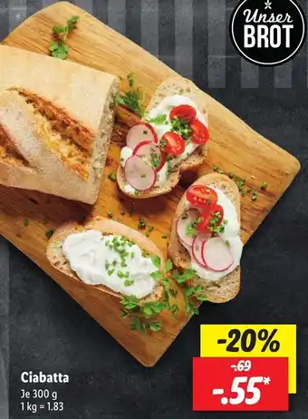 Lidl Ciabatta 300 g Angebot