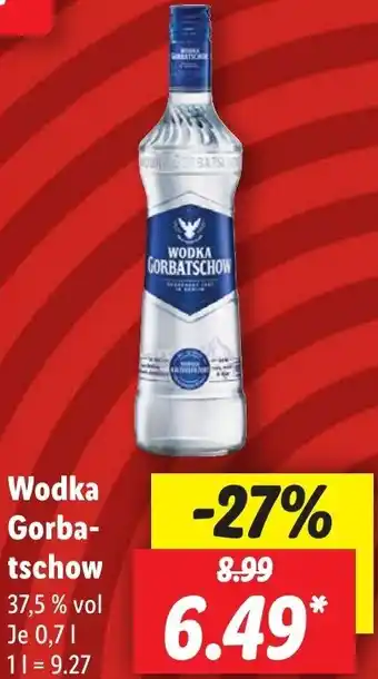 Lidl Wodka Gorbatschow 0,7 L Angebot