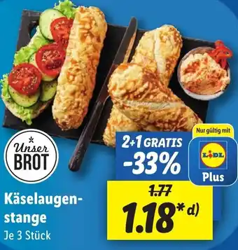 Lidl Käselaugenstange 3 Stück Angebot