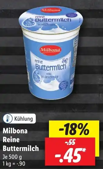 Lidl Milbona Reine Buttermilch 500 g Angebot