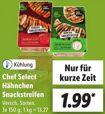 Lidl Chef Select Hähnchen Snackstreifen 150 g Angebot