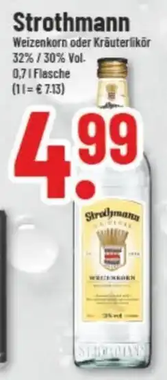 trinkgut Strothmann Weizenkorn oder Kräuterlikör 32%/30% Vol. 0,7l Angebot