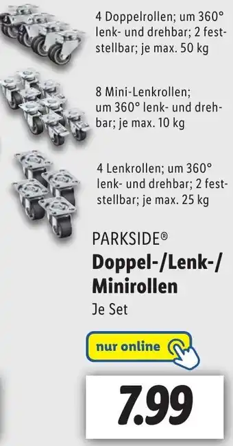 Lidl PARKSIDEⓇ Doppel-/Lenk-/ Minirollen Angebot