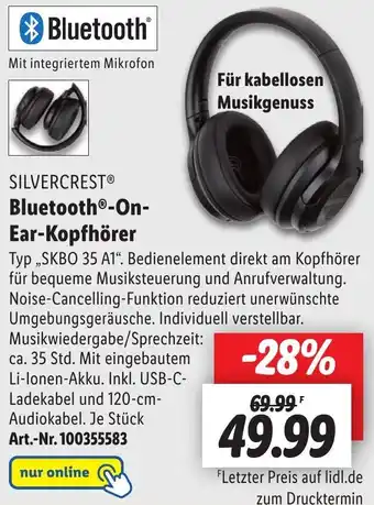 Lidl SILVERCRESTⓇ Bluetooth®-On- Ear-Kopfhörer Angebot