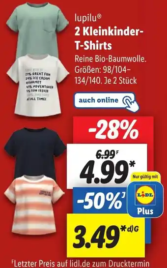 Lidl lupiluⓇ 2 Kleinkinder-T-Shirts Angebot