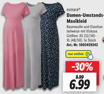 Lidl esmaraⓇ Damen-Umstands-Maxikleid Angebot