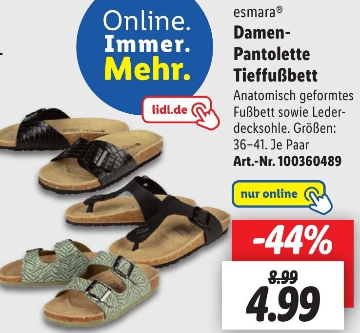 Esmara Damen Pantolette Tieffu bett Angebot Bei Lidl esmara-damen-pantolette-tieffu-bett-angebot-bei-lidl