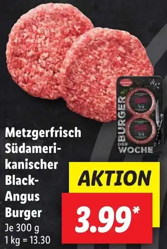 Lidl Metzgerfrisch Südamerikanischer Black-Angus Burger 300 g Angebot