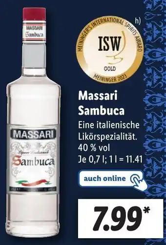 Lidl Massari Sambuca 0,7 L Angebot