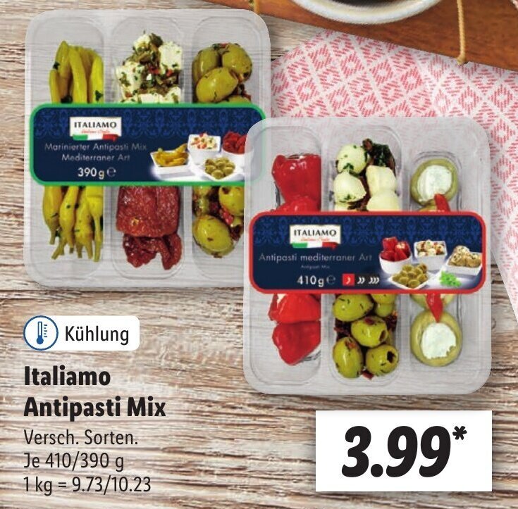 Italiamo Antipasti Mix 410/390 g Angebot bei Lidl
