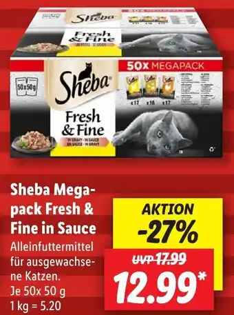 Lidl Sheba Megapack Fresh & Fine in Sauce 50x50 g Angebot