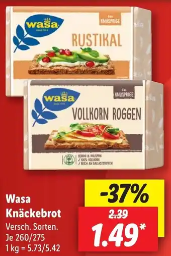 Lidl Wasa Knäckebrot 260/275 g Angebot