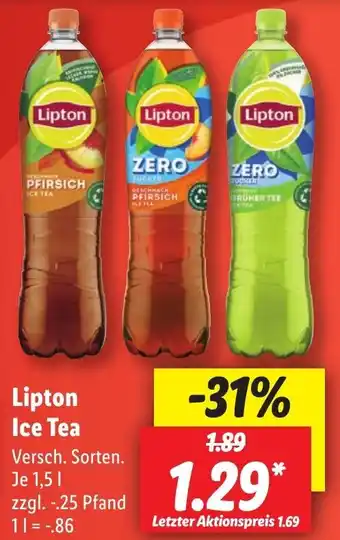 Lidl Lipton Ice Tea 1,5 L Angebot