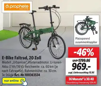 Lidl Prophete E-Bike Faltrad, 20 Zoll Angebot