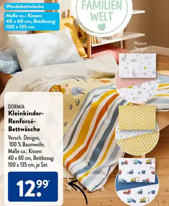 Aldi Süd DORMIA Kleinkinder Renforcé Bettwäsche Angebot