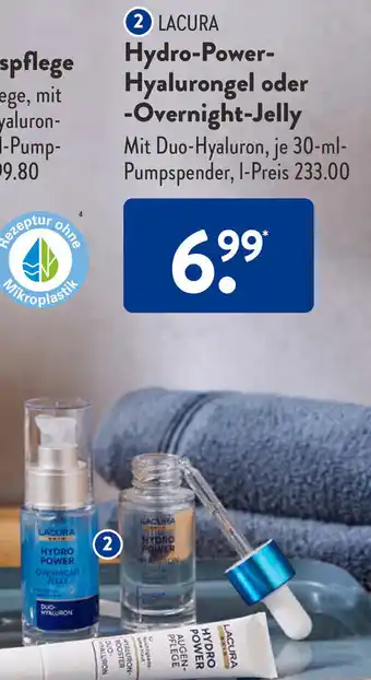 Aldi Süd LACURA Hydro-Power-Hyalurongel oder Overnight-Jelly Angebot