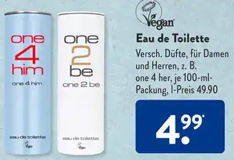 Aldi Süd one 4 him/One 2 be Eau de Toilette Angebot