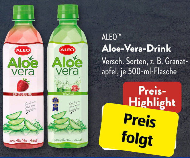 ALEO AloeVeraDrink 500mlFlasche Angebot bei Aldi Süd
