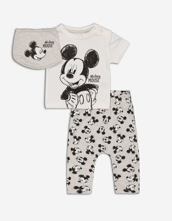 Takko Fashion Set aus t-shirt, hose und lätzchen - mickey mouse Angebot