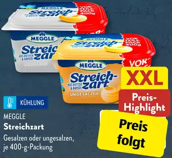 Aldi Süd MEGGLE Streichzart 400 g Packung Angebot