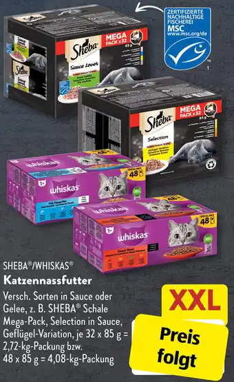 Aldi Süd SHEBAⓇ/WHISKAS® Katzennassfutter Angebot