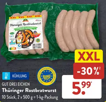 Aldi Süd GUT DREI EICHEN Thüringer Rostbratwurst 1 kg Packung Angebot