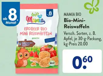 Aldi Süd MAMIA BIO Bio-Mini Reiswaffeln 30 g Packung Angebot