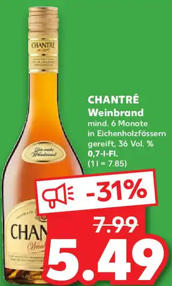 Kaufland CHANTRÉ Weinbrand 0,7 L-Fl. Angebot