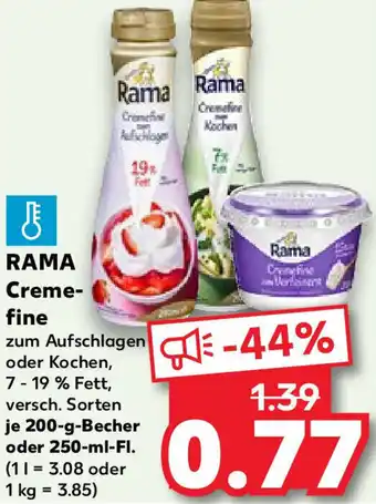 Kaufland RAMA Cremefine 200 g Becher oder 250 ml Fl. Angebot